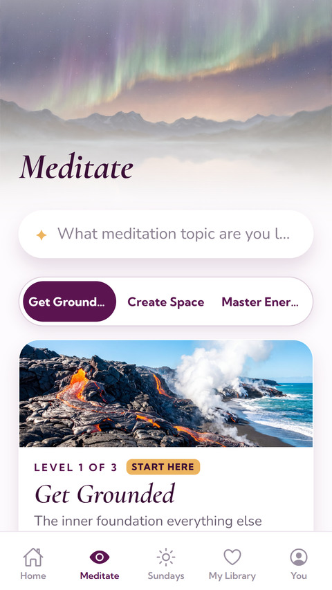 Meditate in the CHALICE app